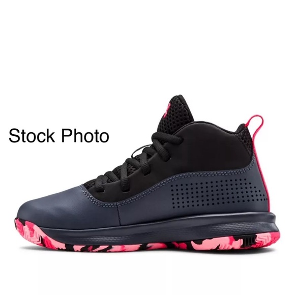 Under Armour Lockdown Basketball Shoe Size 6Y Gray Pink - Picture 10 of 10